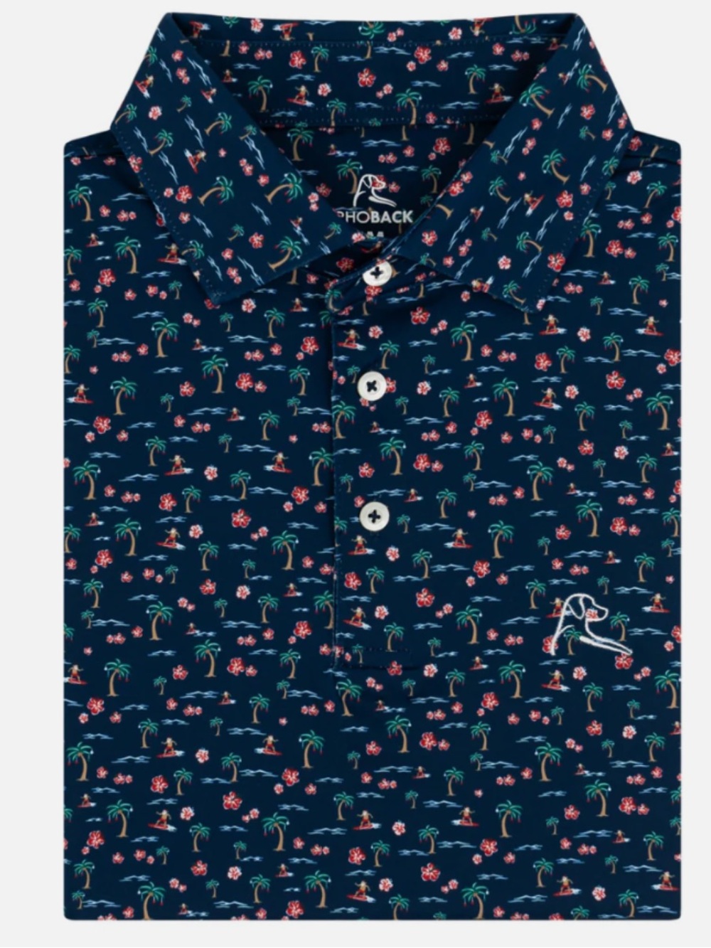 Rhoback The Mele Kalikimaka Men's Short Sleeve Performance Polo